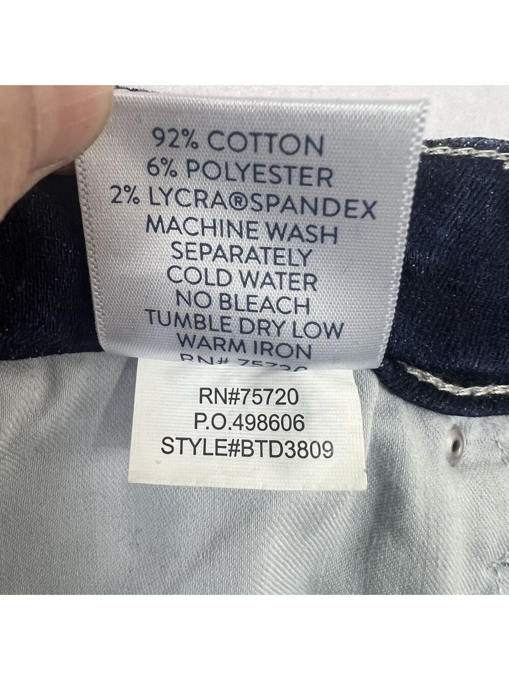 Daytrip Womens 25 Blue Jeans Virgo Straight Thick Stitch Stretch Flap Pocket New - Picture 7 of 12